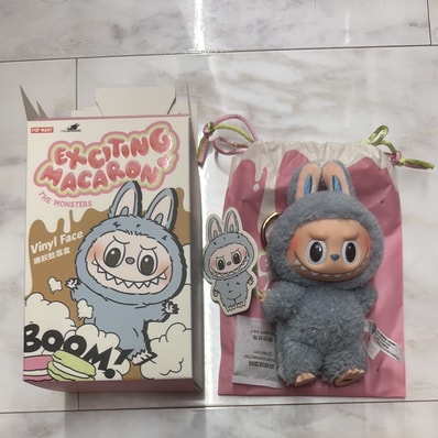 POP MART THE MONSTERS (LABUBU) Exciting Macaron Plush Series SEA SALT COCONUT