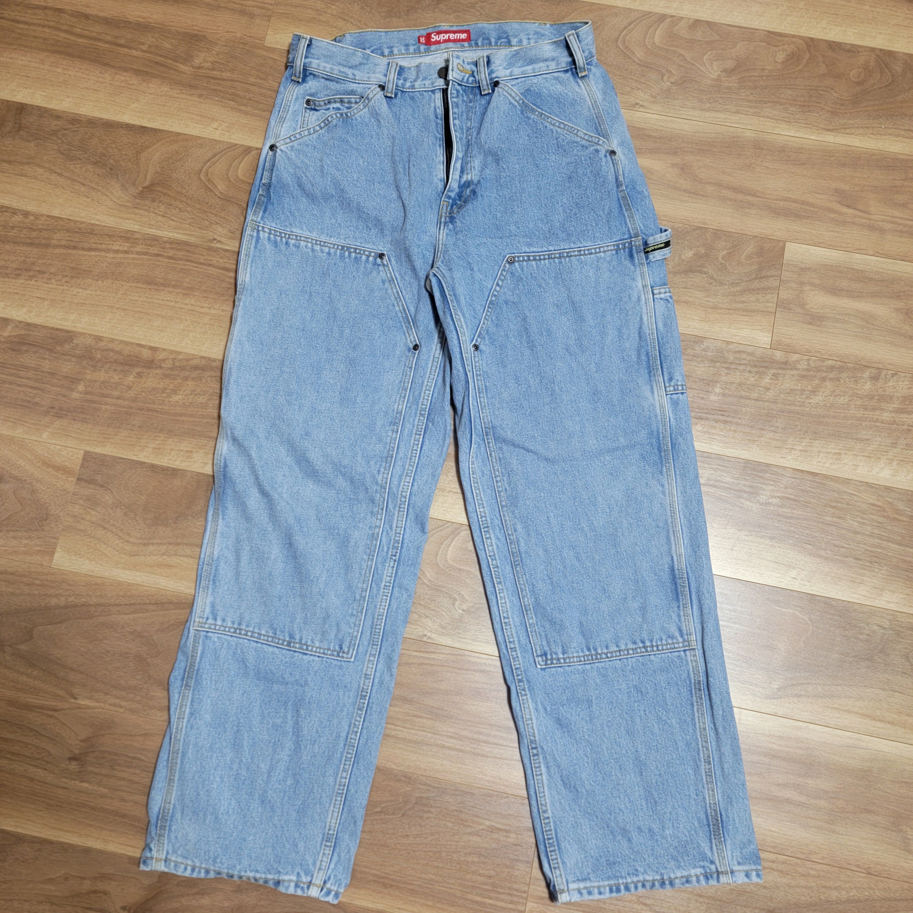 Supreme Double Knee Painter Pant "Washed Indigo" (24FW)