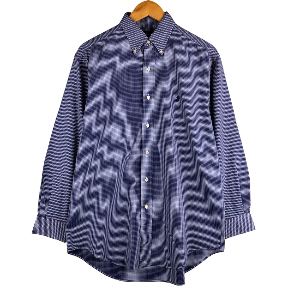 古着 ラルフローレン Ralph Lauren YARMOUTH 長袖 ボタンダウンチェックシャツ メンズM相当/eaa590967