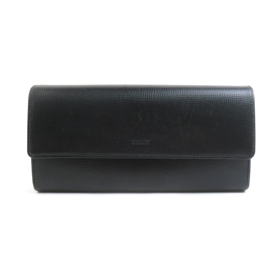 バリー BALLY 長財布 レザー ブラック ユニセックス【中古】 h30933a
