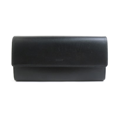 バリー BALLY 長財布 レザー ブラック ユニセックス【中古】 h30933a