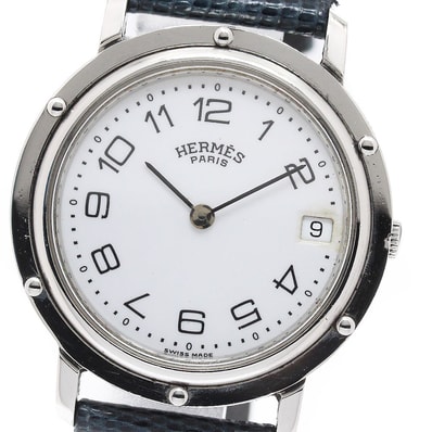 エルメス HERMES クリッパー デイト クォーツ メンズ _946902