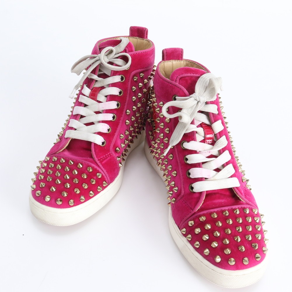 ■美品 クリスチャンルブタン スタッズ スパイク 38スニーカー