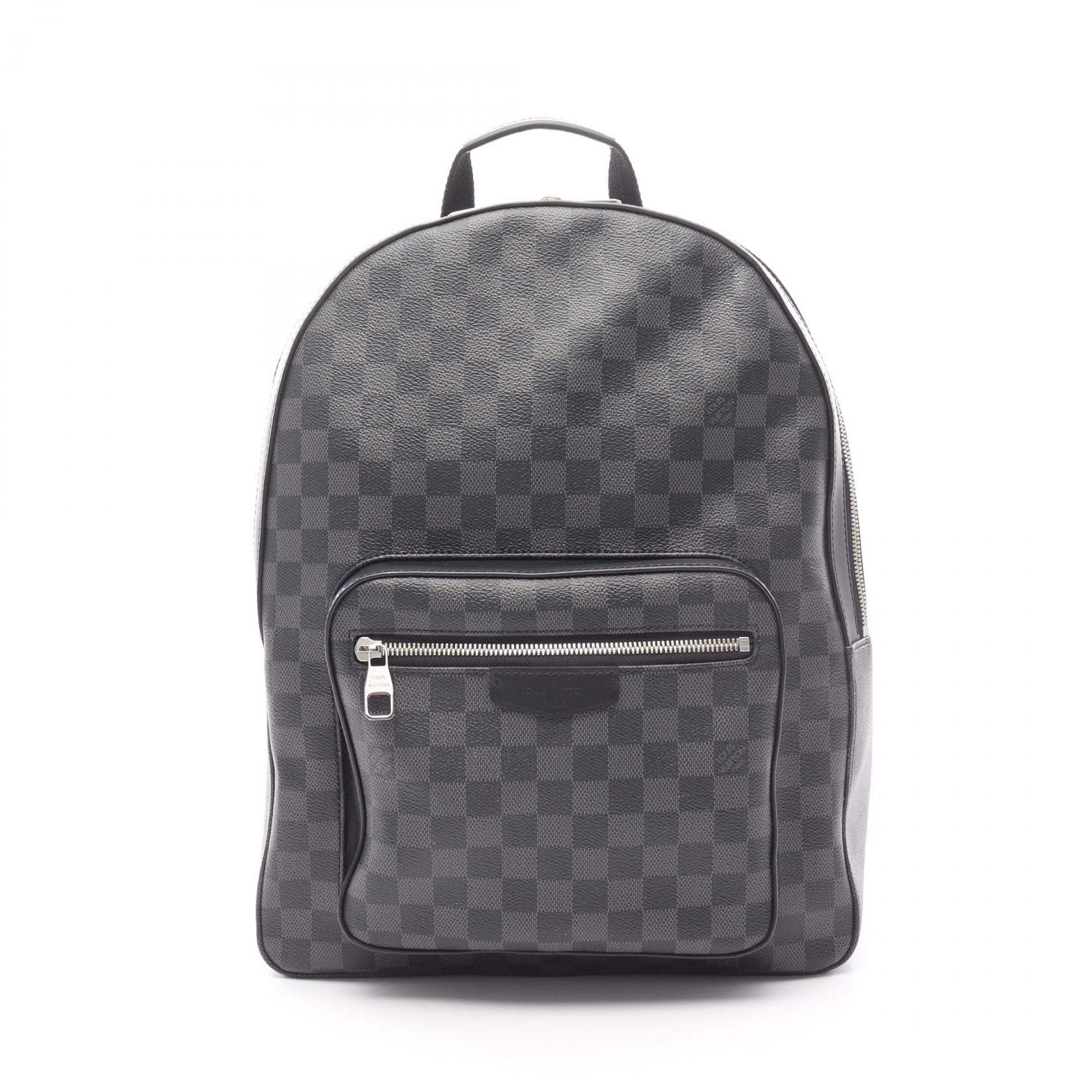 ルイ・ヴィトン LOUIS VUITTON ジョッシュ リュックサック バックパック バッグ PVCコーティングキャンバス レザー ダミエ・グラフィット メンズ ブラック系 N41473 【中古】