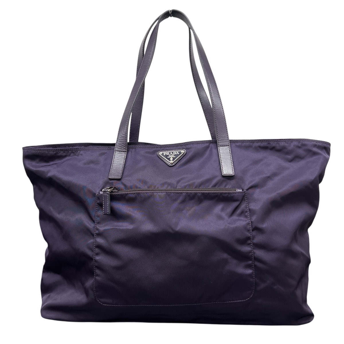 PRADA 希少カラー 美品 プラダ VELA SPORT トートバッグ BR2510 テスート ナイロン サフィアーノ レザー パープル ショルダーバッグ ABランク 鑑定済 中古 プラダバッグ