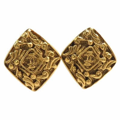 シャネル CHANEL イヤリング ヴィンテージ メタル ゴールド レディース【中古】 56698a