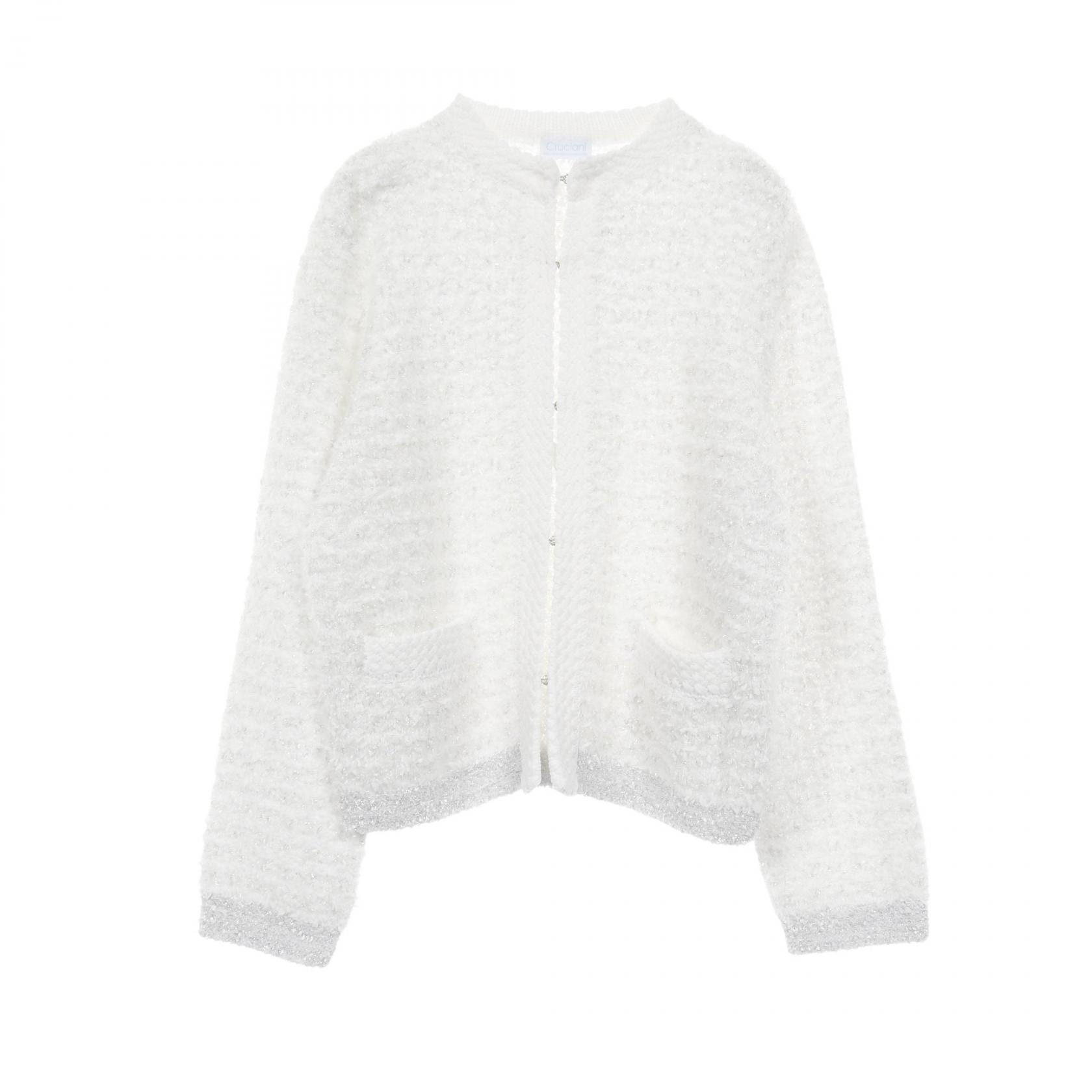 クルチアーニ CRUCIANI カーディガン 衣料品 トップス ポリエステル / ナイロン レディース ホワイト系 【中古】