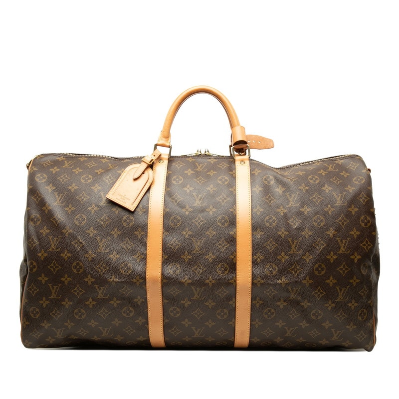 ルイ ヴィトン モノグラム キーポル バンドリエール60 ボストンバッグ M41412 ブラウン PVC レザー レディース LOUIS VUITTON 中古