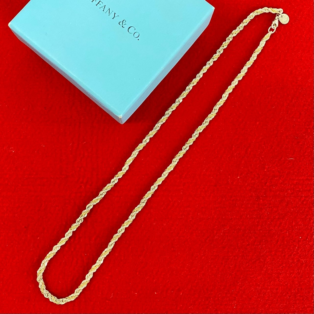 TIFFANY&Co. ティファニー ツイストロープ ネックレス シルバー925 K14イエローゴールド ネックレス シルバー
 70322