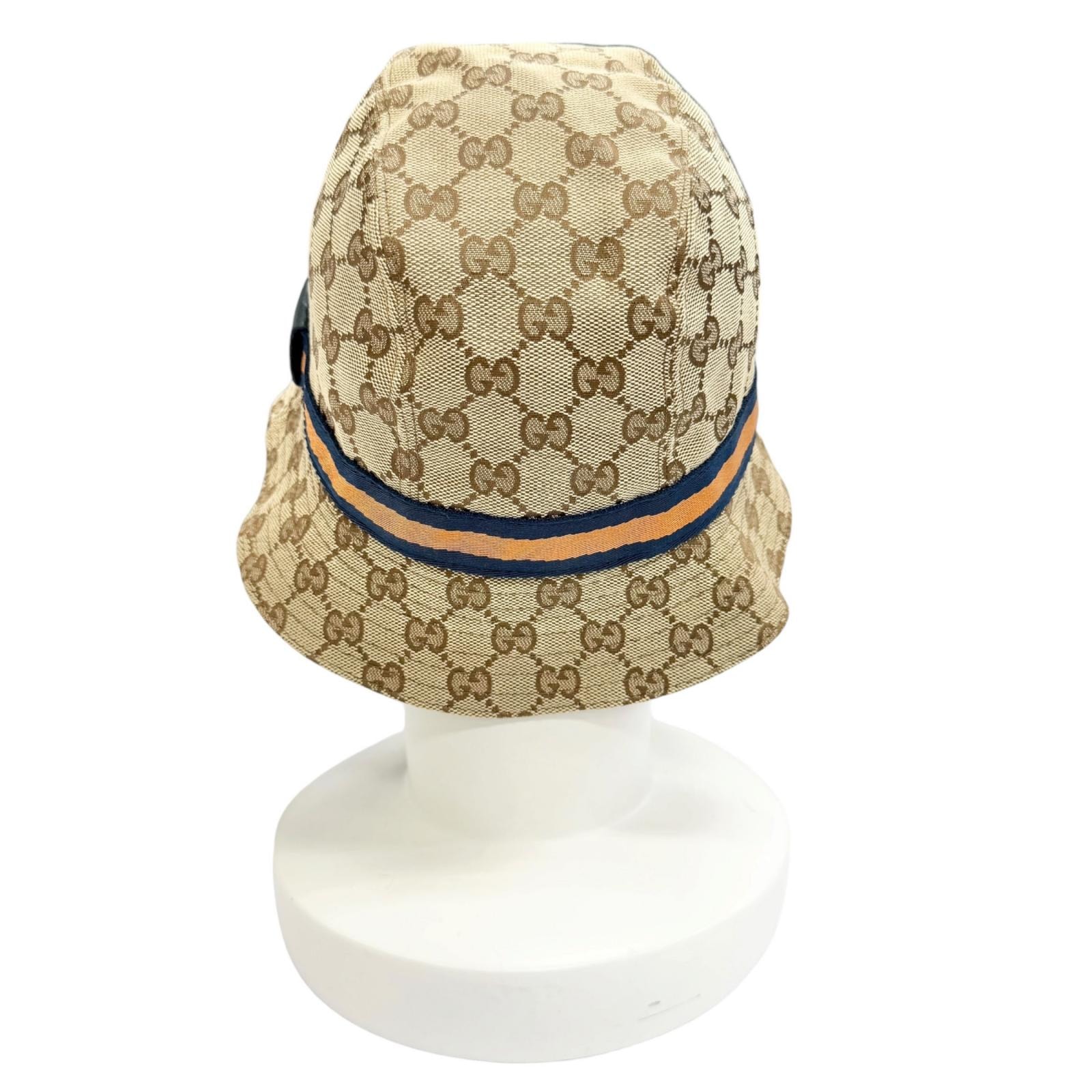 GUCCI GGキャンバス バケットハット ベージュ Lサイズ 【公式直販】サイト GUCCI GGキャンバス バケットハット ベージュ Lサイズ 【公式直販】サイト