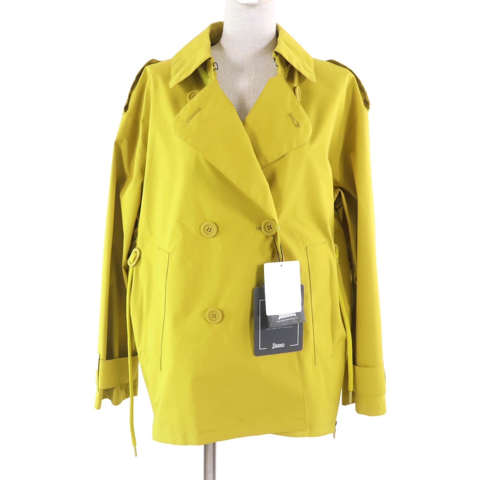 未使用品 ヘルノ
 ナイロンジャケット イエロー レディース 42 GA007DL