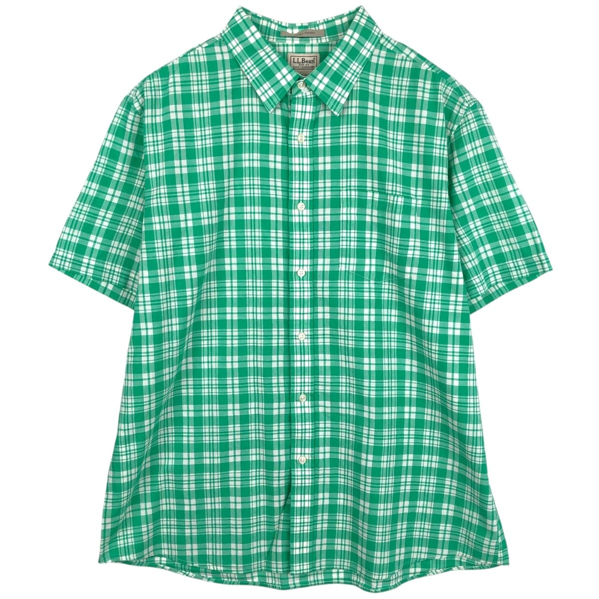 古着 90年代 エルエルビーン L.L.Bean SLIGHTLY FITTED 半袖 コットン チェックシャツ メンズXL相当 ヴィンテージ/eaa668778