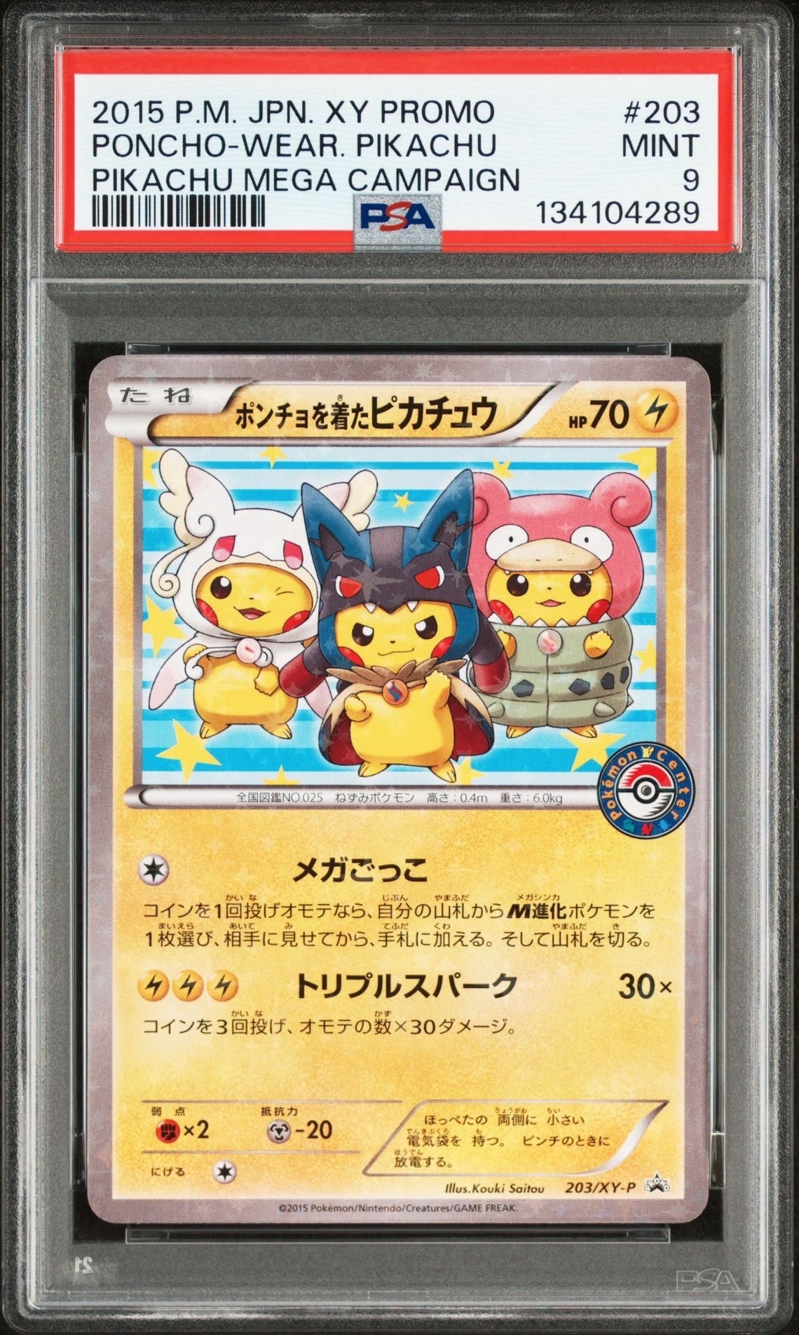 ポンチョを着たピカチュウ: プロモ (ポンチョピカチュウ) [XY-P 203/XY-P](プロモーションカード「XY-P」)