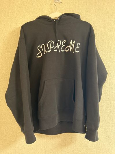 Supreme Script Hooded Sweatshirt "Black"