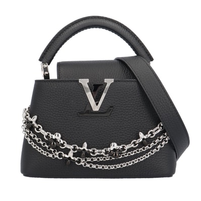 ルイヴィトン カプシーヌMINI ショルダーバッグ トリヨンレザー M26351 ブラック レディース LOUIS VUITTON 中古