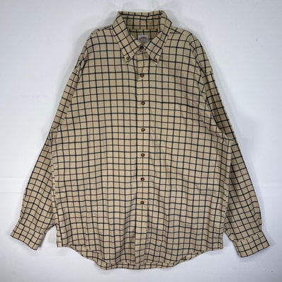 古着 ブルックスブラザーズ Brooks Brothers 長袖シャツ チェック 胸ポケ ボタンダウン L イエロー系 マルチカラー メンズ