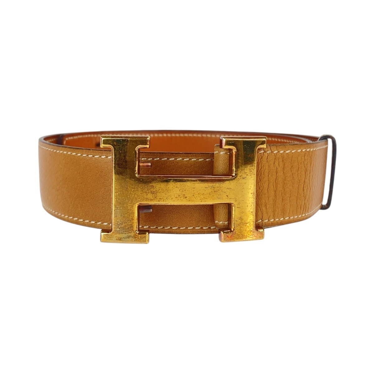 エルメス Hベルト コンスタンス ベルト ブラウン キャメル レザー レディース HERMES 中古