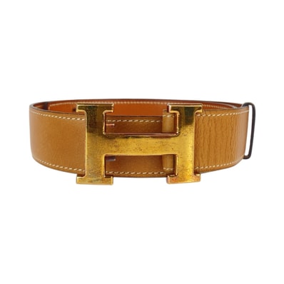 エルメス Hベルト コンスタンス ベルト ブラウン キャメル レザー レディース HERMES 中古