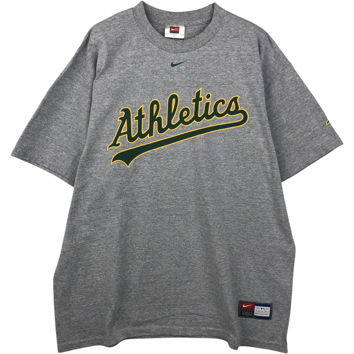 古着 00年代 ナイキ NIKE TEAM MLB OAKLAND ATHLETICS オークランドアスレチックス スポーツプリントTシャツ メンズL相当/eaa638953
