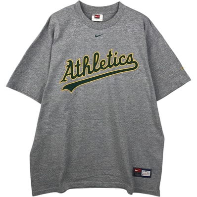 古着 00年代 ナイキ NIKE TEAM MLB OAKLAND ATHLETICS オークランドアスレチックス スポーツプリントTシャツ メンズL相当/eaa638953