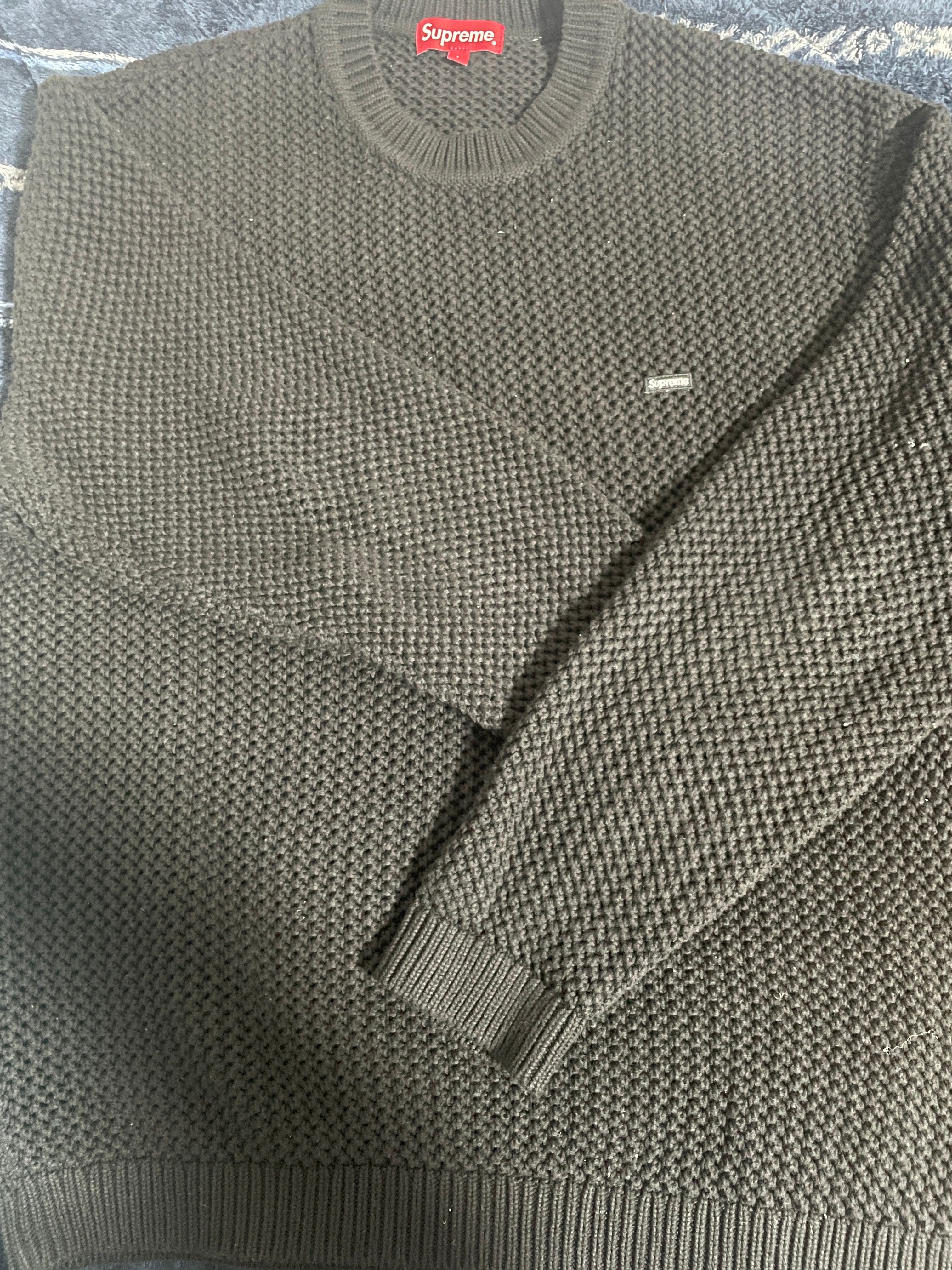 Supreme Open Knit Small Box Sweater "Black"