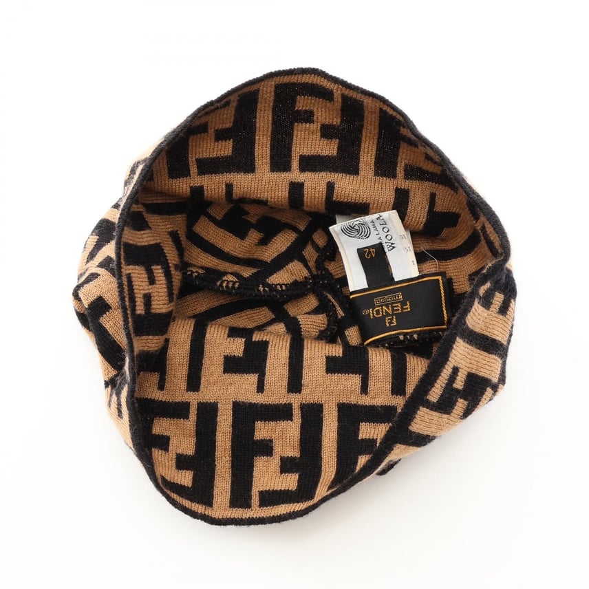 C (やや傷や汚れあり)】フェンディ FENDI ズッカ ニットキャップ 帽子 C (やや傷や汚れあり)】フェンディ FENDI ズッカ ニットキャップ 帽子