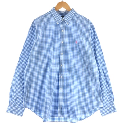 古着 ラルフローレン Ralph Lauren CLASSIC FIT ギンガムチェック 長袖 ボタンダウンチェックシャツ メンズXL相当/eaa539071