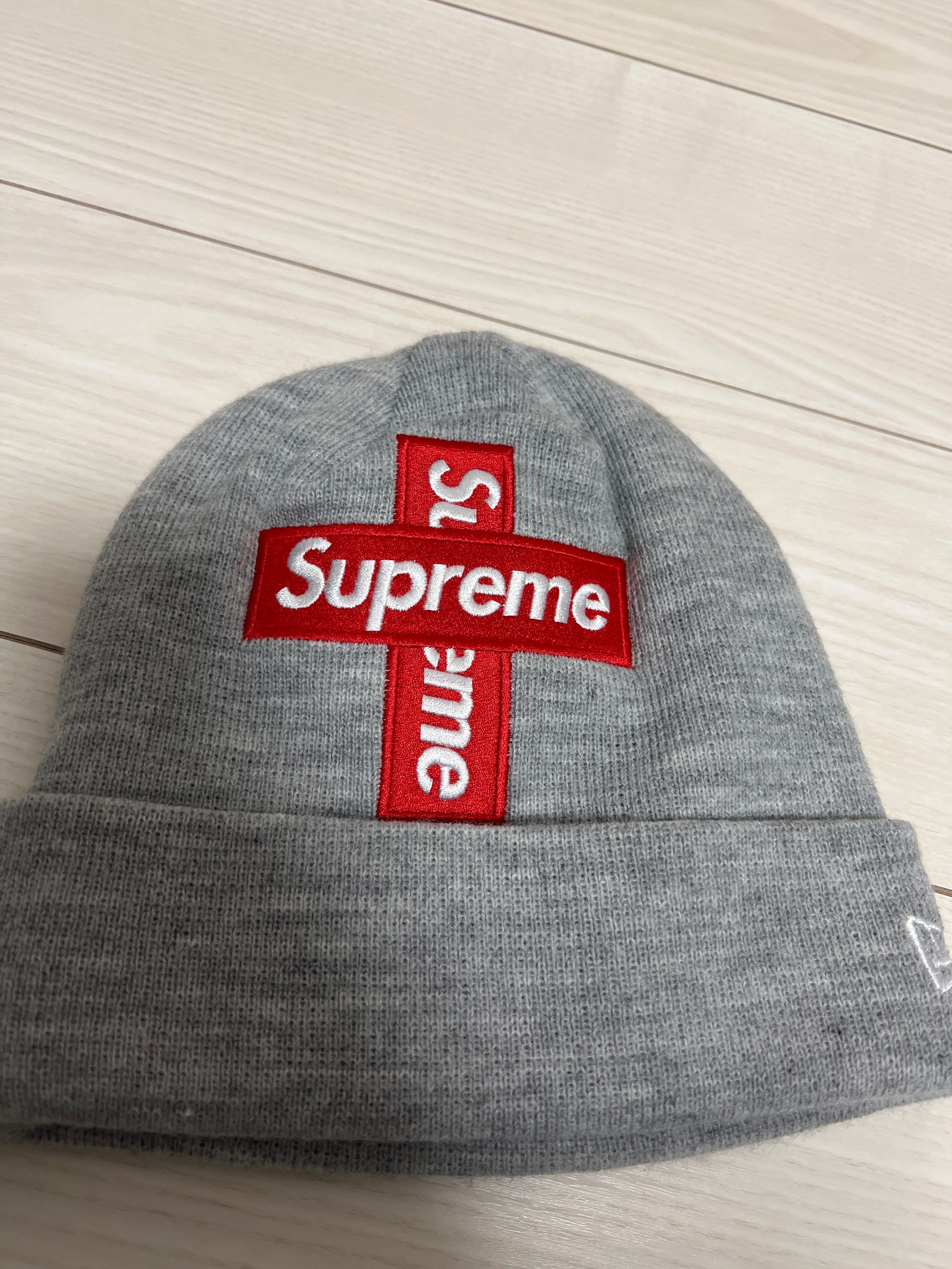 Supreme New Era® Cross Box Logo Beanie "Grey"