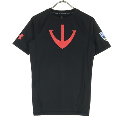 UNDER ARMOUR アンダーアーマー 宇宙戦艦ヤマト コラボ フロントプリント トレーニング 半袖 インナーウェア ウェア MD ブラック 外袋付き