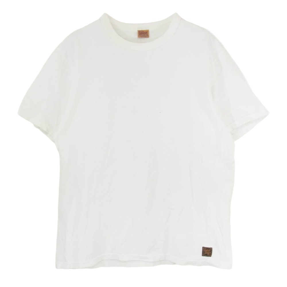 DELUXE デラックス Tシャツ コットン 丸首 クルーネック ショートスリーブ 半袖 Tシャツ ホワイト系 XL【中古】