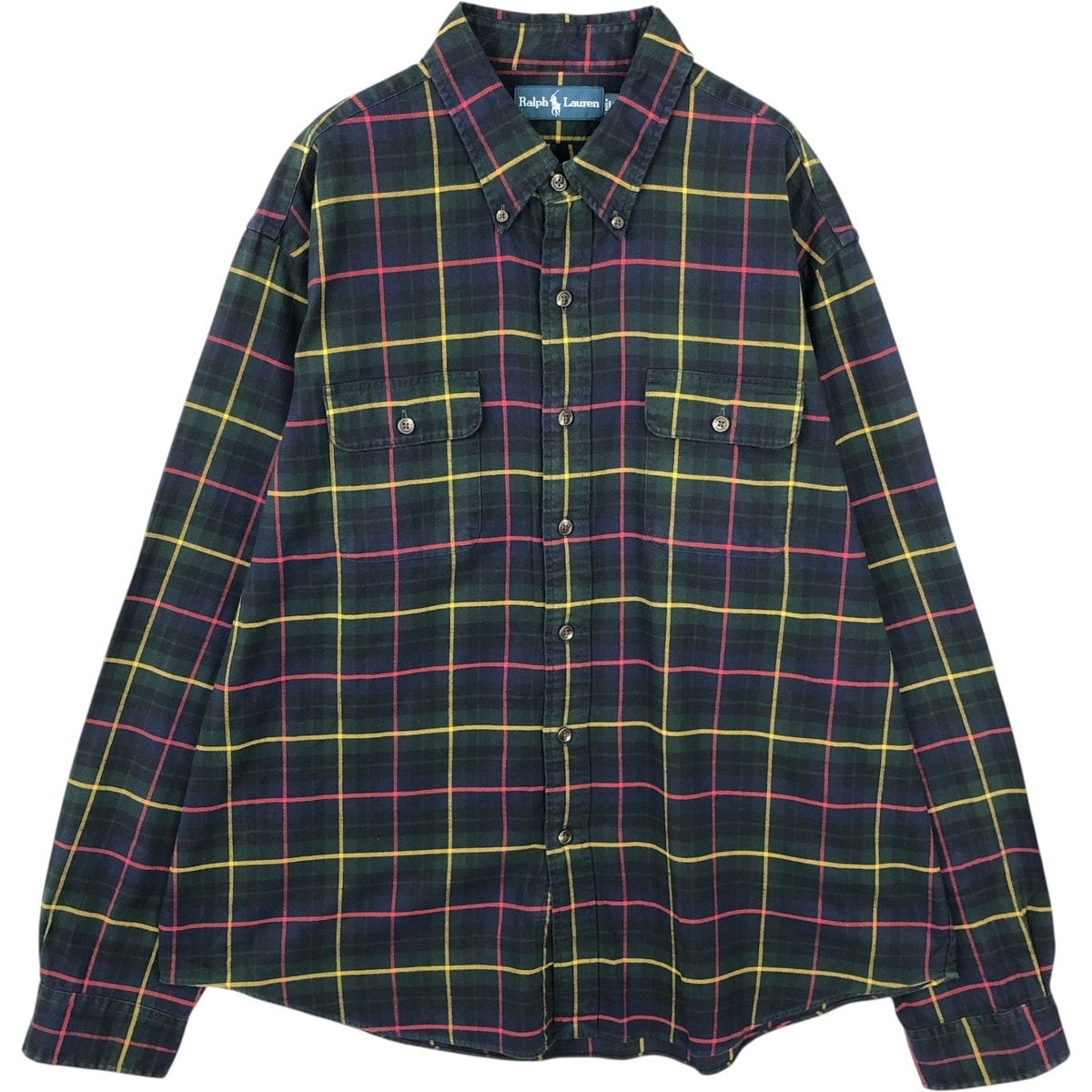 古着 ラルフローレン Ralph Lauren 長袖 ボタンダウンチェックシャツ メンズXXL相当/eaa643469