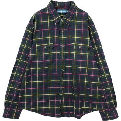 古着 ラルフローレン Ralph Lauren 長袖 ボタンダウンチェックシャツ メンズXXL相当/eaa643469