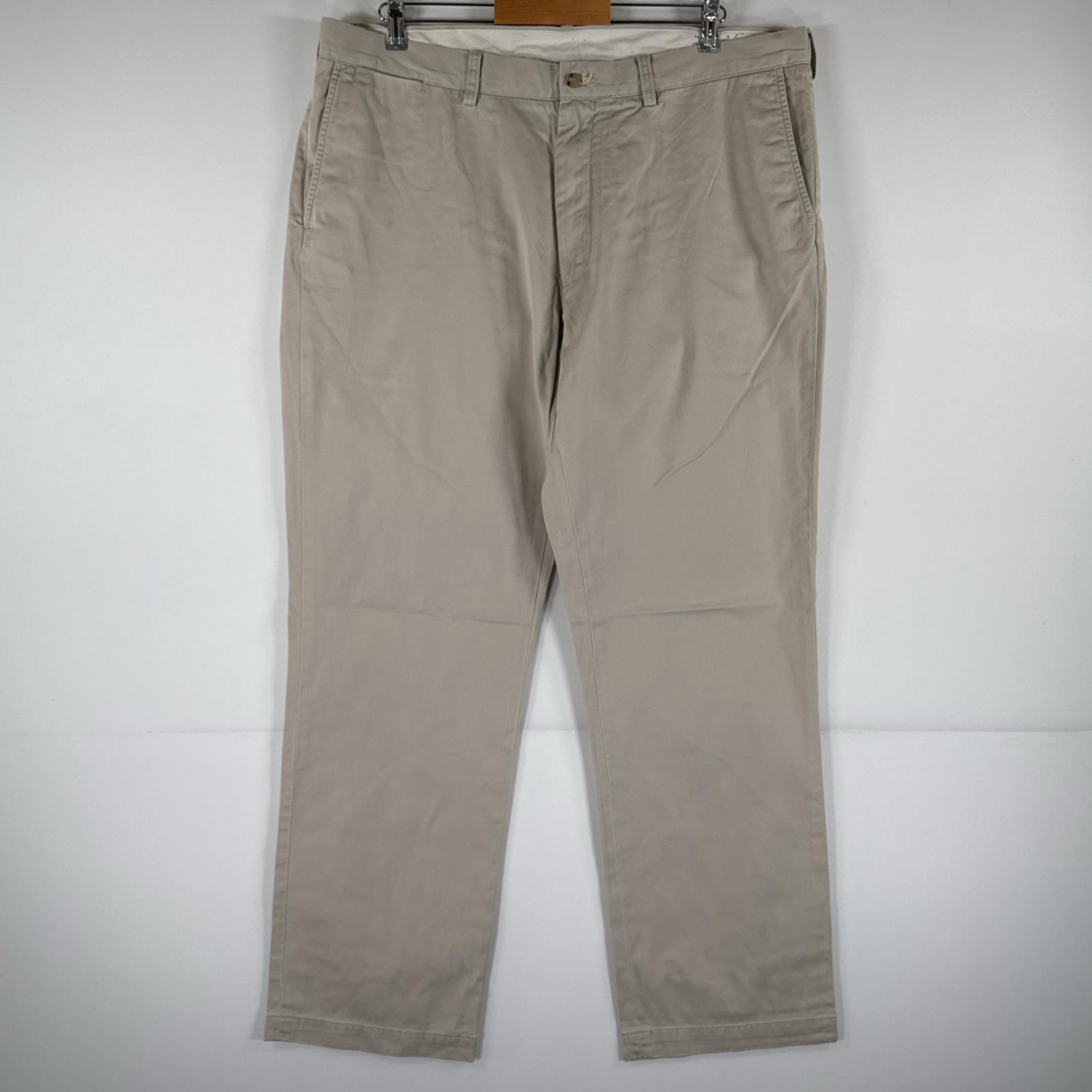 古着 ポロ・ラルフローレン POLO RALPH LAUREN チノパンツ ポロチノ ワンポイント スラックス 大きいサイズ w40 L32  ベージュ メンズ