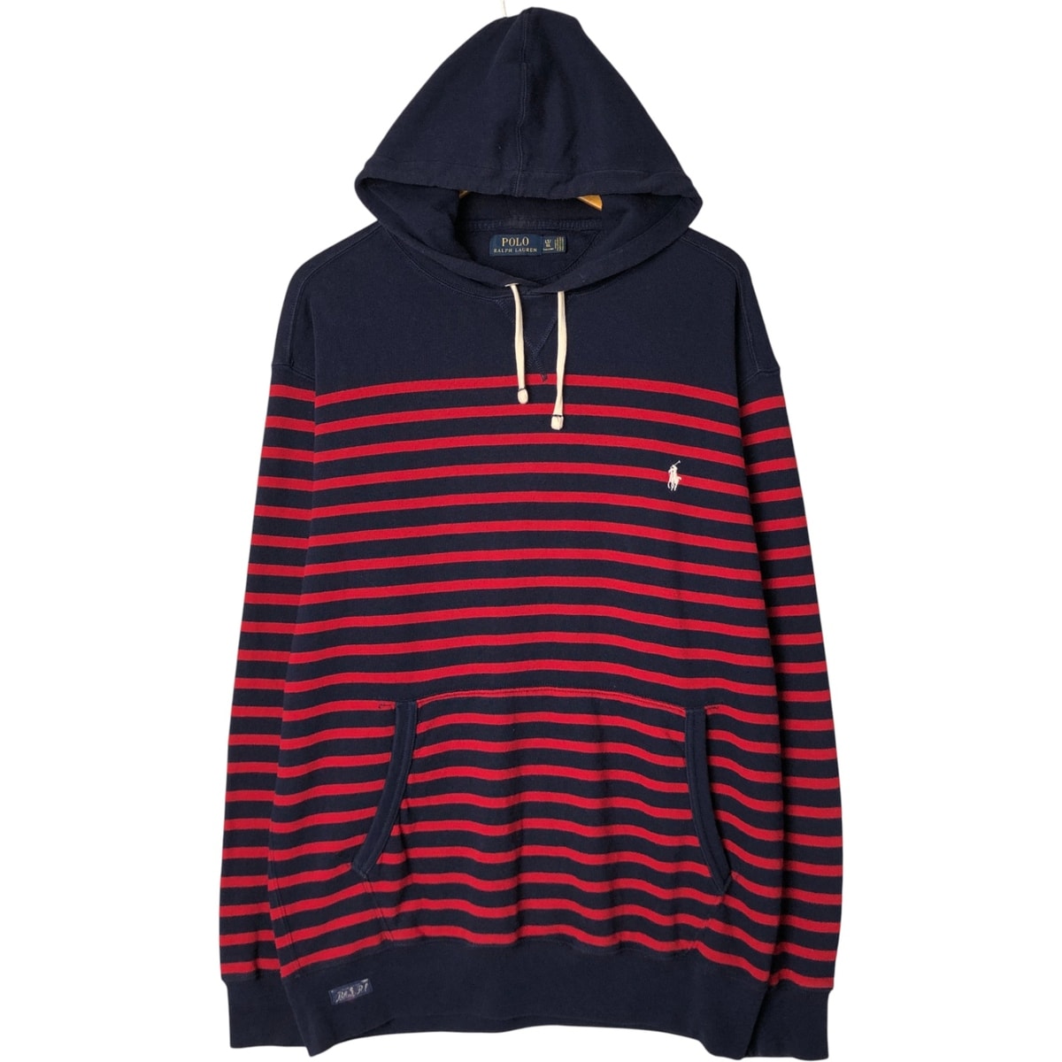 古着 ラルフローレン Ralph Lauren POLO RALPH LAUREN ボーダー柄 スウェットプルオーバーパーカー メンズL相当/eaa585365