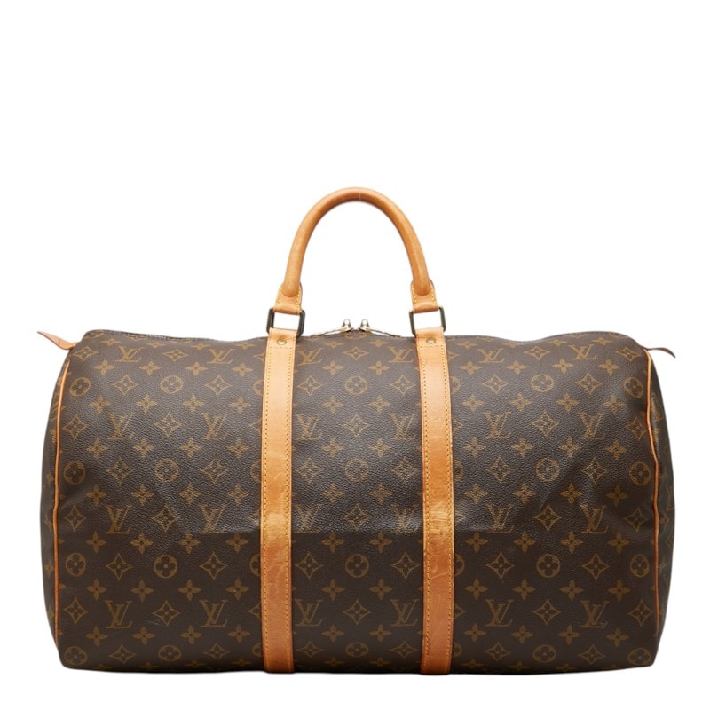 ルイ ヴィトン モノグラム キーポル50 ボストンバッグ トラベルバッグ M41426 ブラウン PVC レザー レディース LOUIS VUITTON 中古