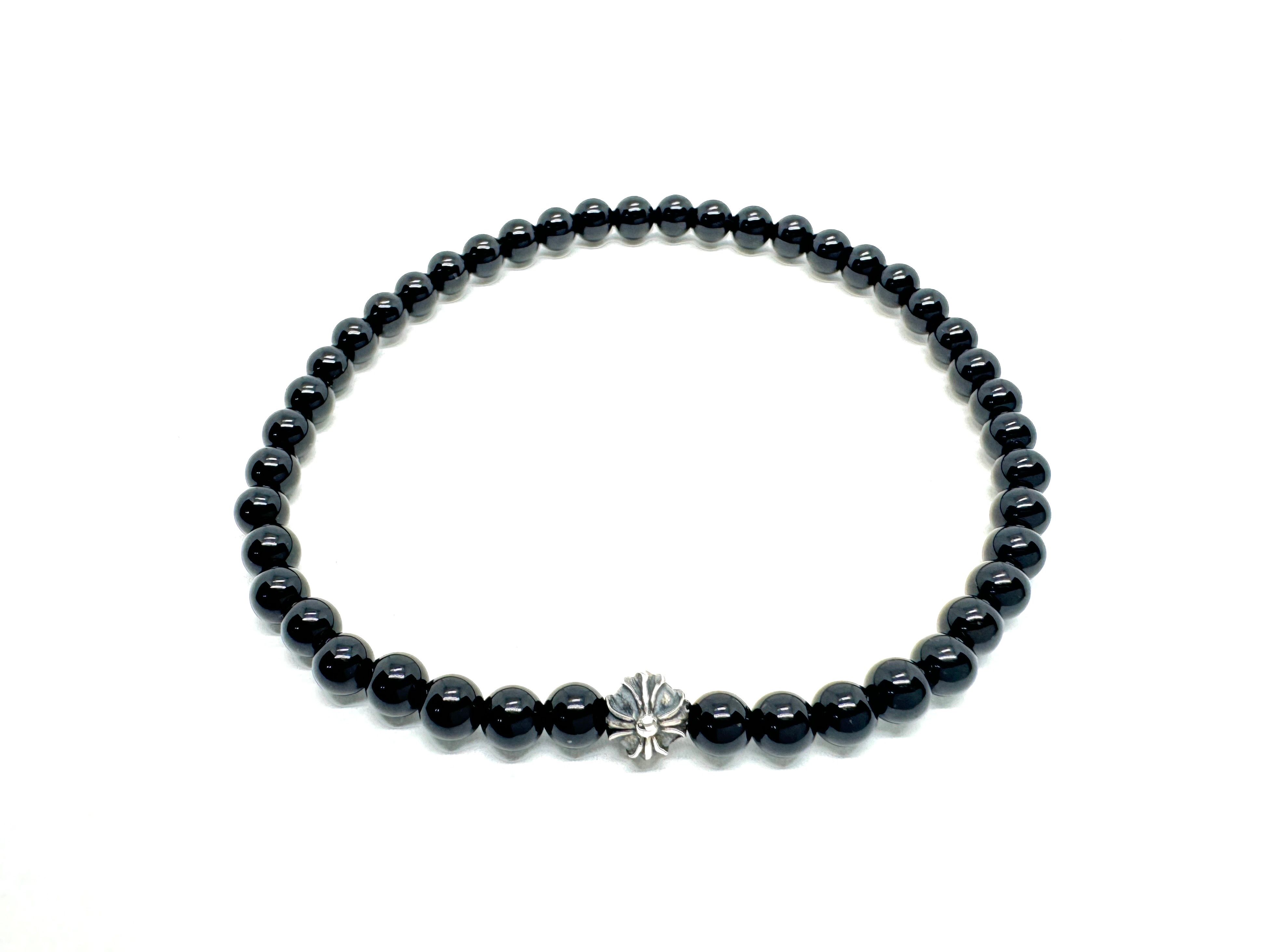 クロムハーツ ビーズブレスレット 4mm クロスボール