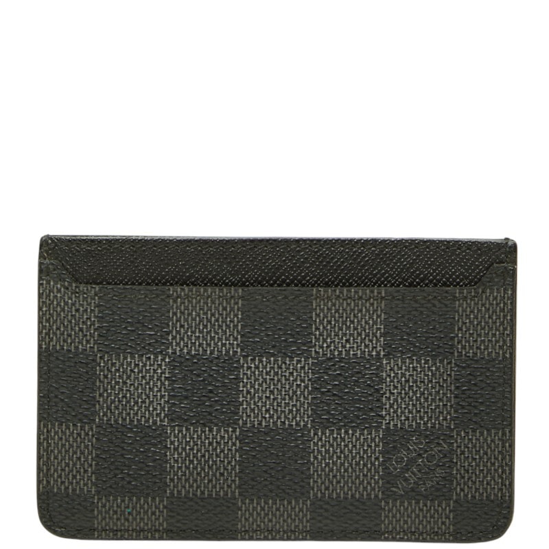 ルイ ヴィトン ダミエ グラフィット ネオ ポルト カルト カードケース N62666 ブラック PVC レザー メンズ LOUIS VUITTON 中古