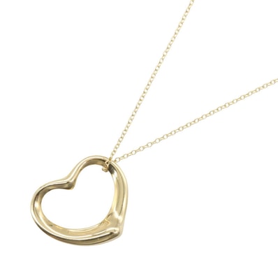 ティファニー TIFFANY&CO オープンハート ネックレス ネックレス ジュエリー K18(イエローゴールド) レディース ゴールド系 【中古】