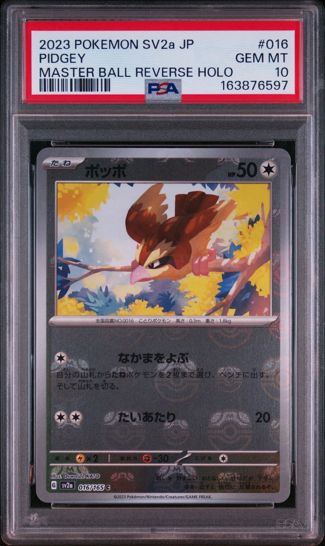 ポッポ C: マスターボールミラー[SV2a 016/165](強化拡張パック「ポケモンカード151」)