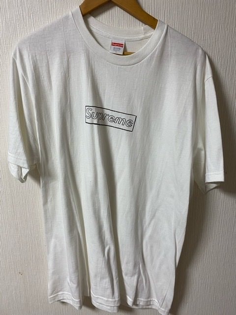 Supreme KAWS Chalk Logo Tee "White"