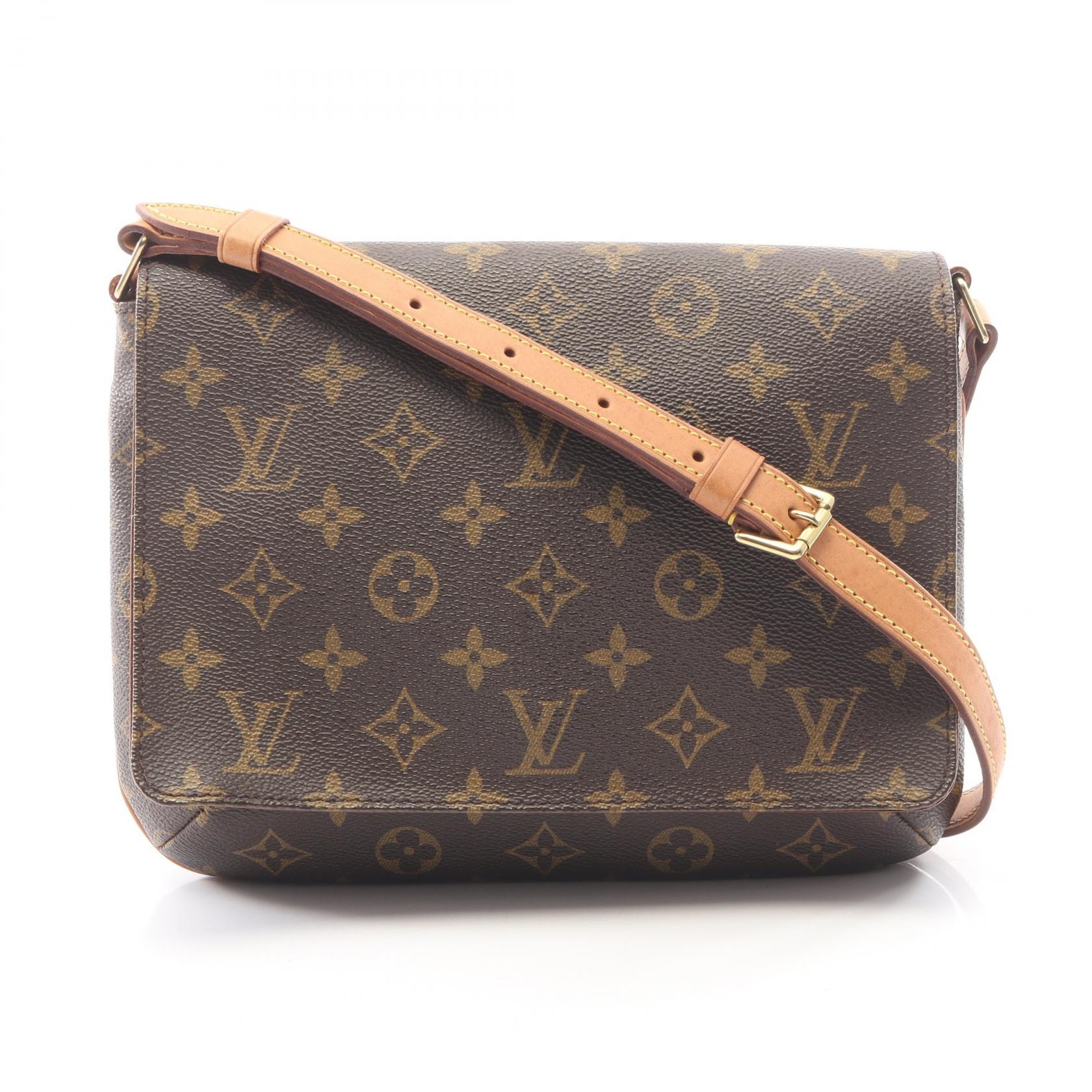 ルイ・ヴィトン LOUIS VUITTON ミュゼットタンゴ ショートストラップ モノグラム ショルダーバッグ バッグ PVCコーティングキャンバス レザー モノグラム レディース ブラウン系 M51257 【中古】