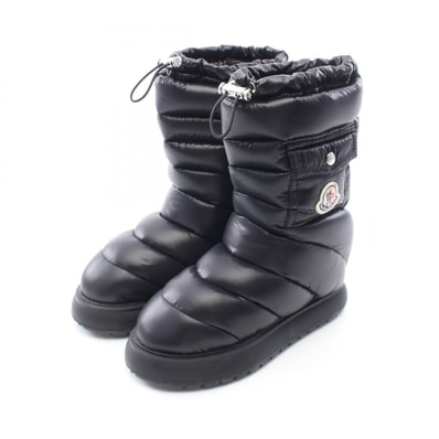 モンクレール MONCLER GAIA POCKET MID ダウン ブーツ 靴 ナイロン レディース ブラック系 【中古】