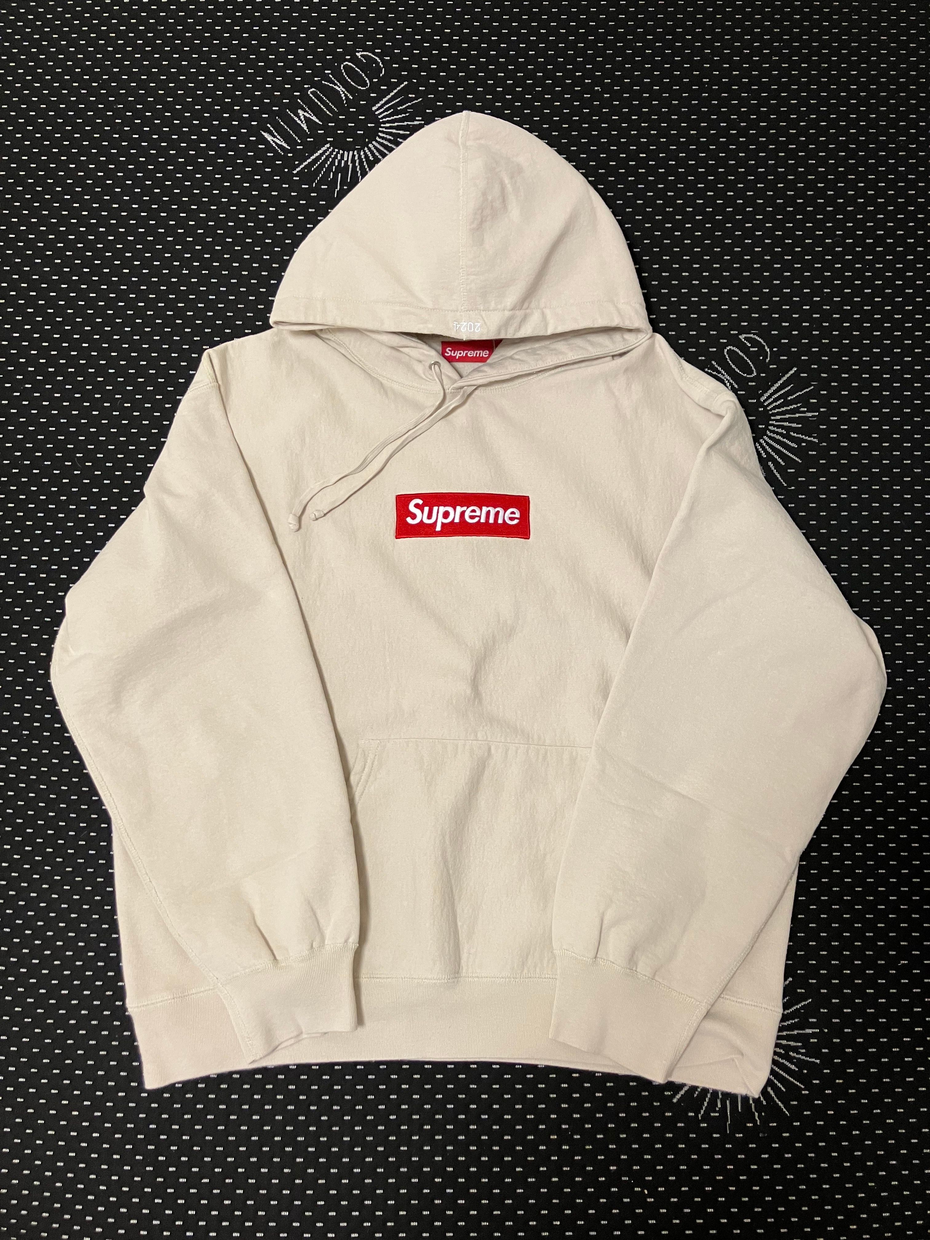 Supreme Box Logo Hooded Sweatshirt "Stone" (24FW)