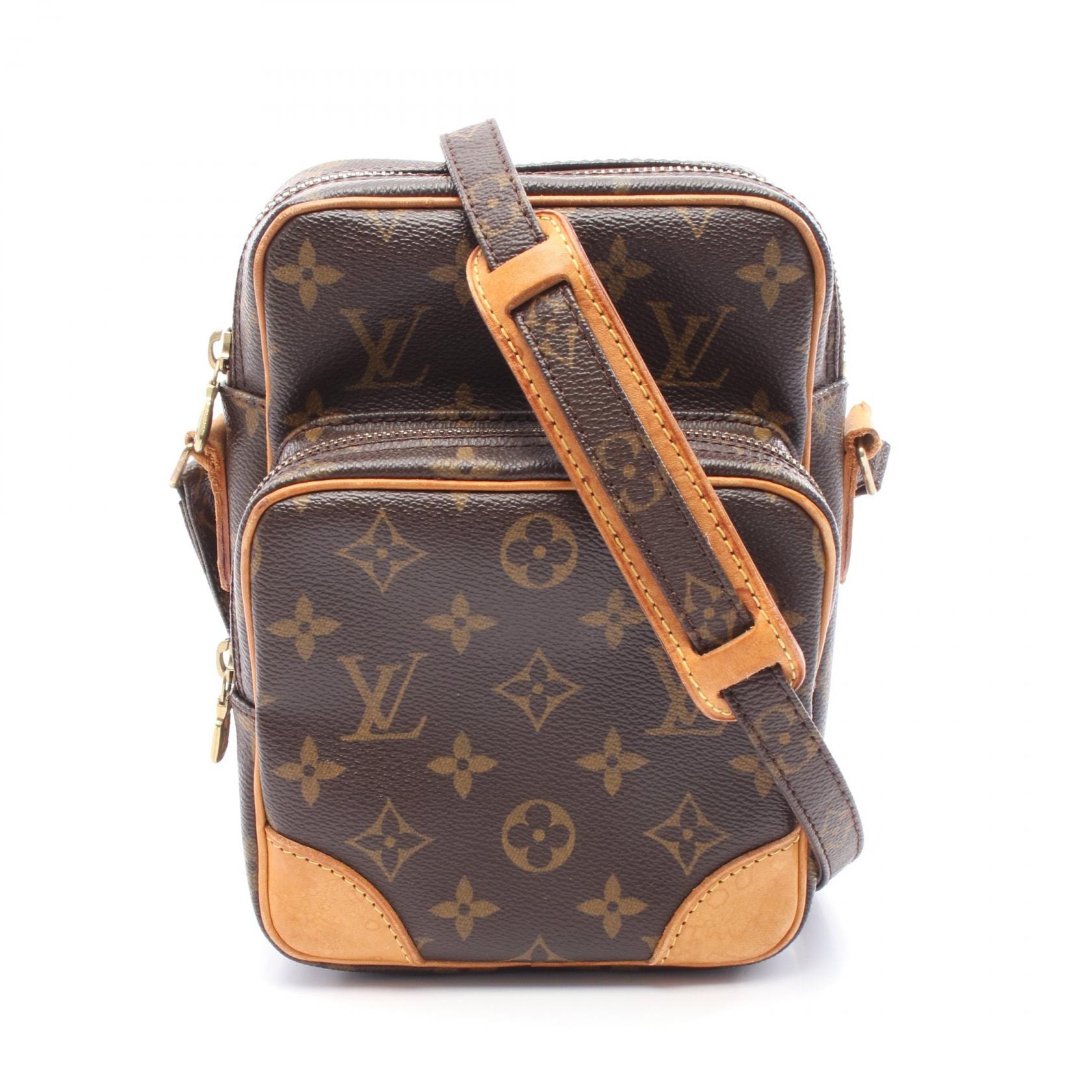 ルイ・ヴィトン LOUIS VUITTON アマゾン ショルダーバッグ バッグ PVCコーティングキャンバス レザー モノグラム レディース ブラウン系 M45236 【中古】