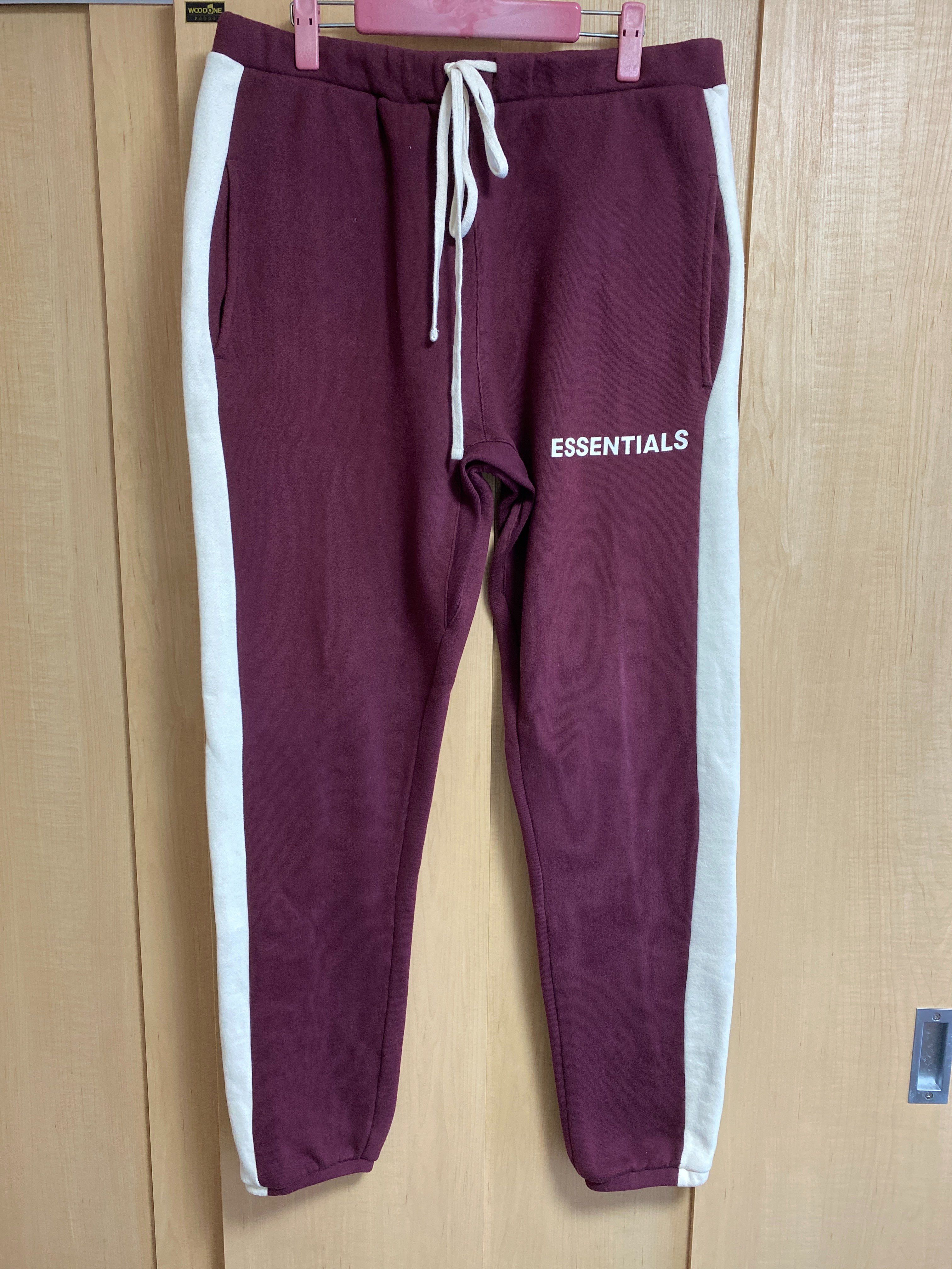 FEAR OF GOD Essentials Side Stripe Sweatpants "Burgundy"