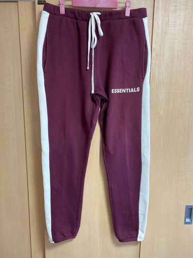 FEAR OF GOD Essentials Side Stripe Sweatpants "Burgundy"