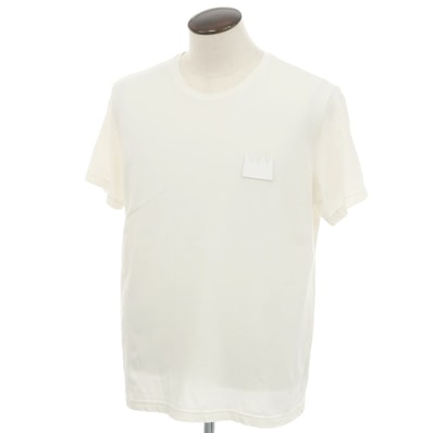 【中古】ジョルジオブラット GIORGIO BRATO コットン クルーネック 半袖Tシャツ アイボリー【サイズL】【メンズ】