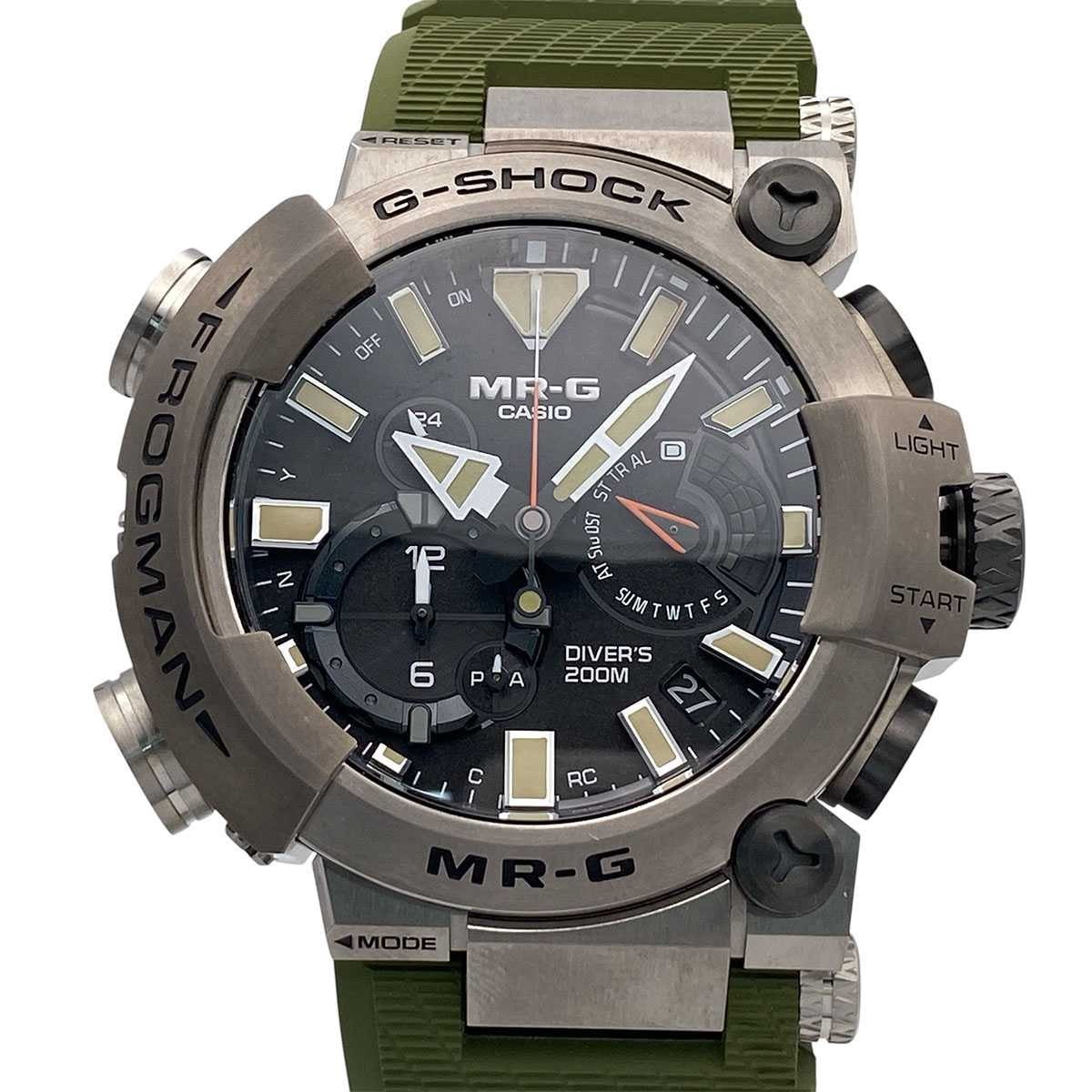 CASIO カシオ FROGMAN フロッグマン MRG-BF1000RG-3AJR 腕時計 チタン グリーン ブラック  メンズ【中古】