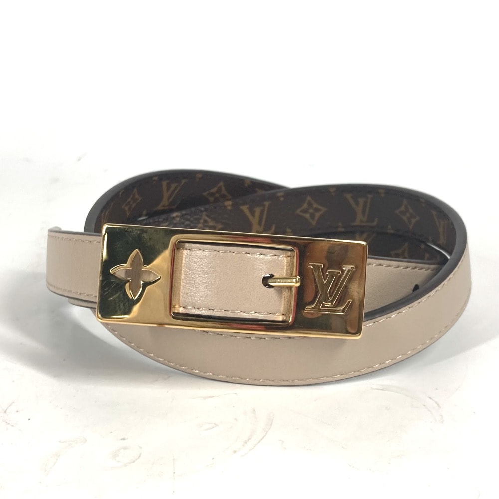 ルイヴィトン LOUIS VUITTON ベルト・LV デュオ 18MM リバーシブル M8370Y モノグラム アクセサリー 細ベルト ズボン用ベルト ベルト モノグラムキャンバス ブラウン 新品同様