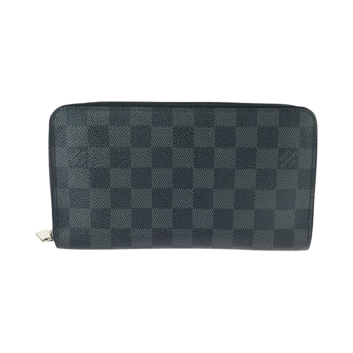 美品 LOUIS VUITTON ルイヴィトン ダミエ グラフィット﻿ ジッピー オーガナイザー ブラック 黒 シルバー金具 PVC 長財布 ラウンドファスナー 600329 【中古】